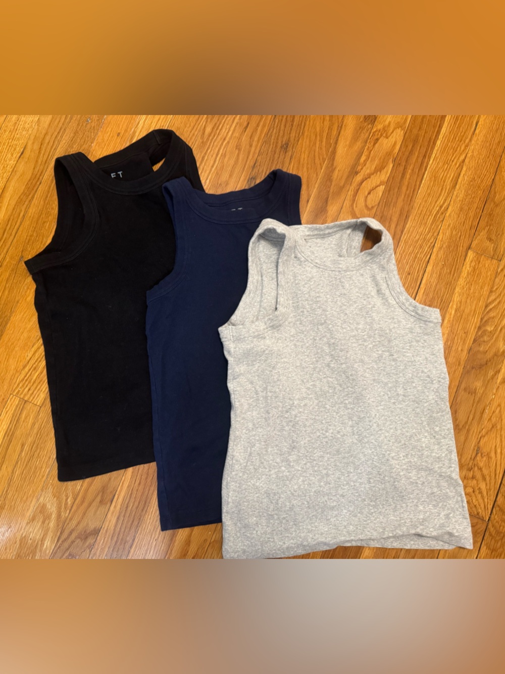 LOFT Women's Tank Tops - Black, Navy & Heather Gray Set